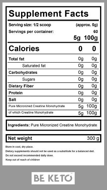 Creatine Monohydrate - 100% Pure - 300 грама - Feel You