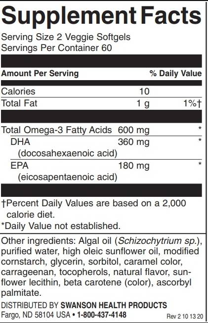 Plant Based Omega-3 | Featuring life's Omega - 120 Гел капсули - Feel You