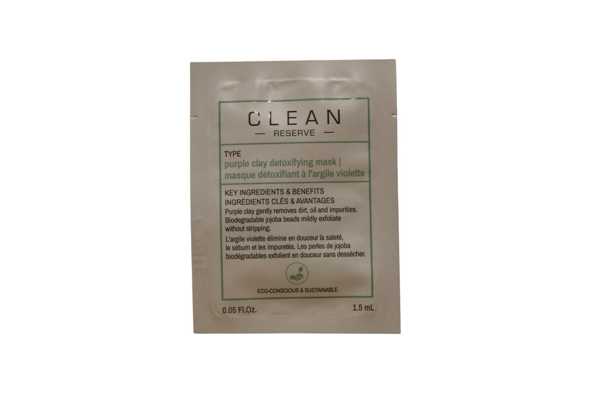 Clean, Reserve - Purple Clay, Detoxifying, Clay Mask, 1.5 ml *Sample - Feel You