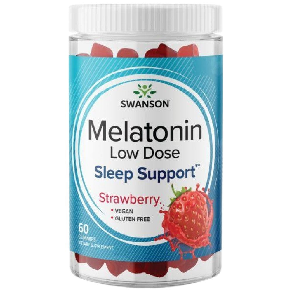 Melatonin Low Dose Gummies 1 mg | Strawberry - 60 Дъвчащи таблетки - Feel You