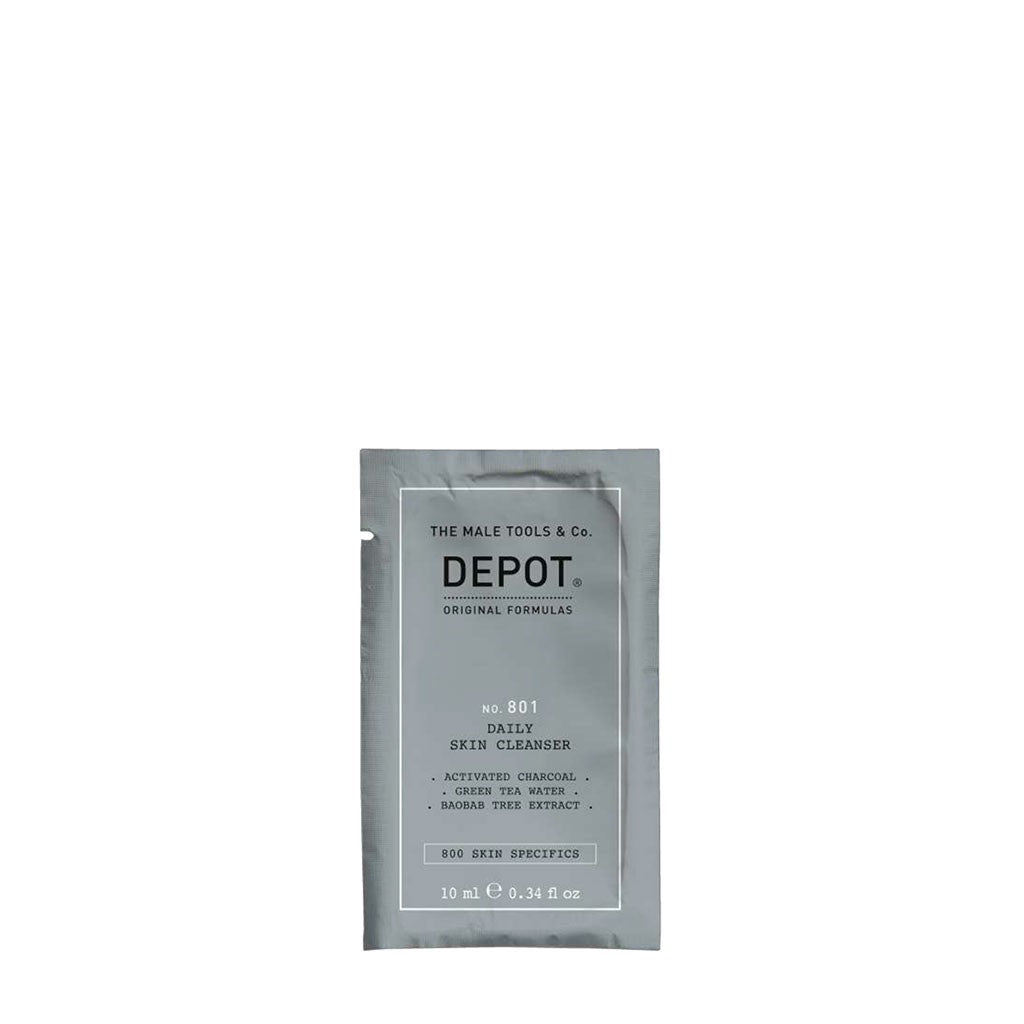 Depot, 800 Skin Specifics No. 801, Активиран въглен, Детоксикиращ, Почистващ гел, За лице, 10 мл