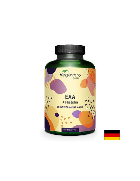 EAA+ Histidin/ Есенциални аминокиселини + Хистидин, 300 таблетки, 100% Vegan Vegavero - Feel You