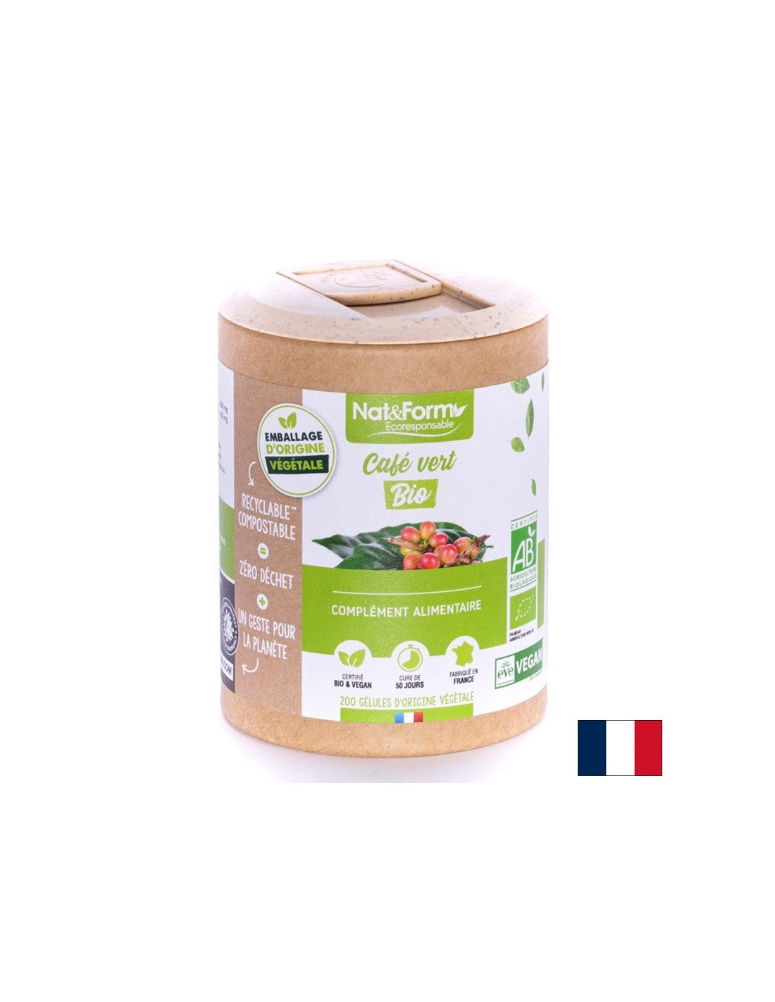 Контрол на теглото - Зелено кафе Био, 200 капсули - Feel You