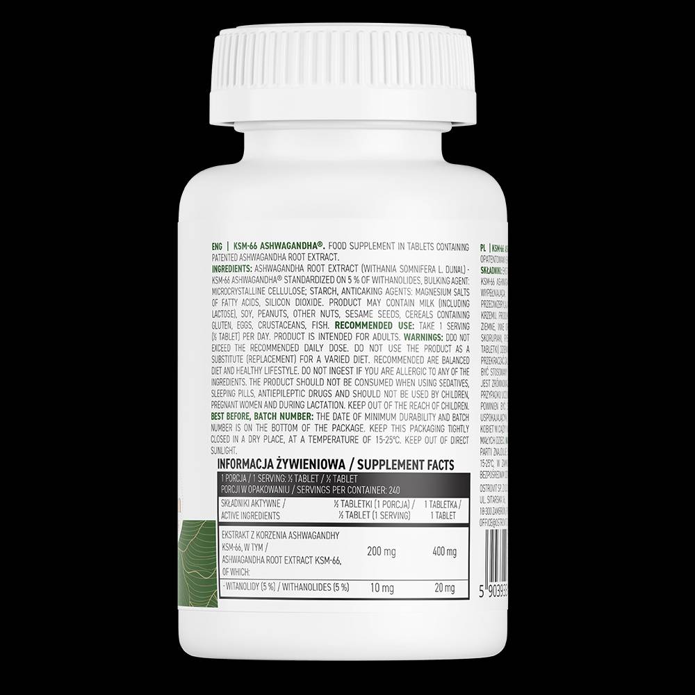 KSM-66 Ashwagandha 400 mg 120 Таблетки - Feel You