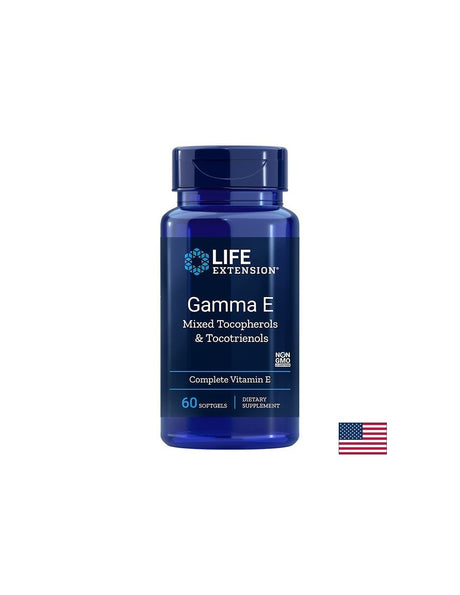 Gamma E Mixed Tocopherols & Tocotrienols / Витамин Е (миксирани токофероли и токотриеноли) х 60 софтгел капсули - Feel You
