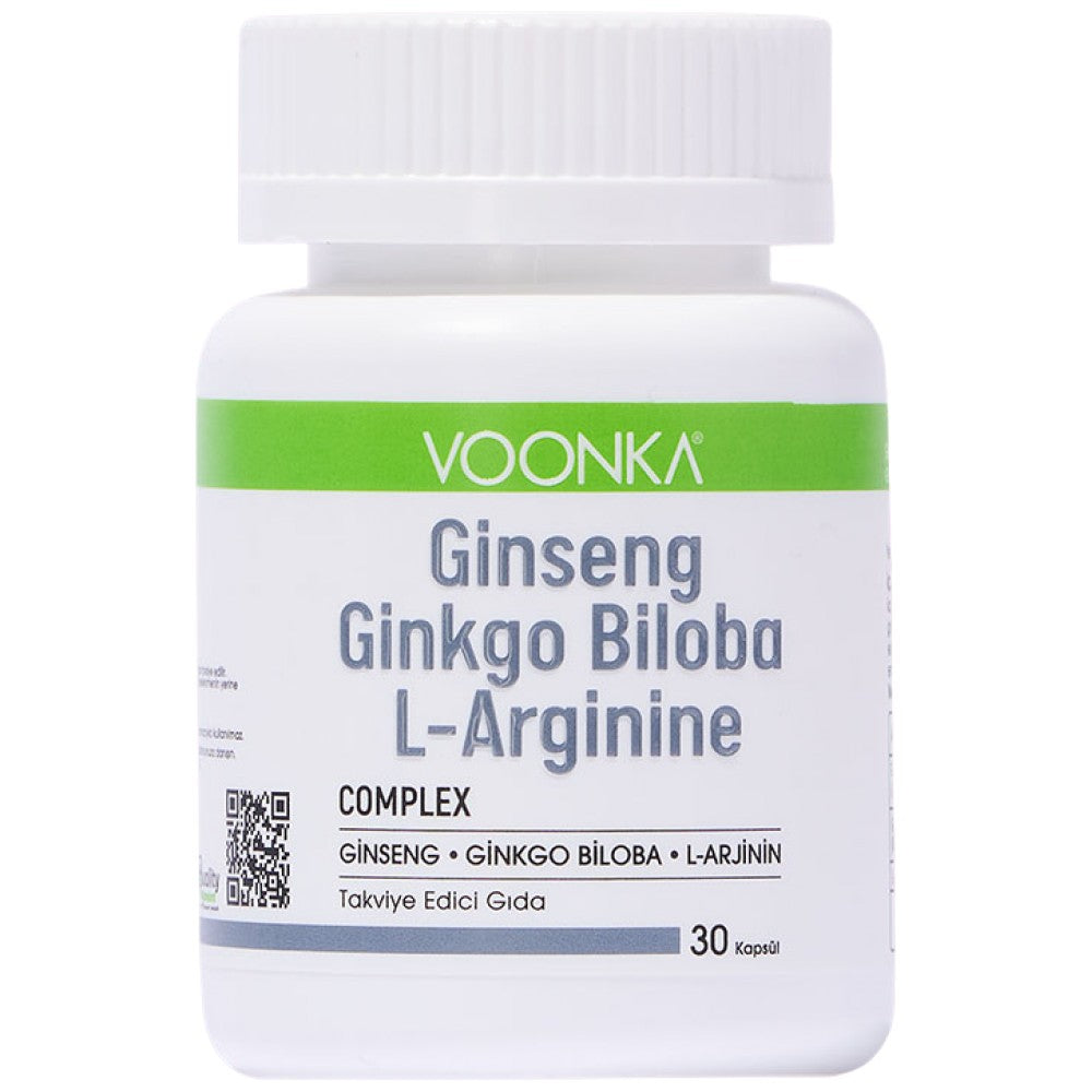 Ginseng Ginkgo Biloba L-Arginine - 32 капсули