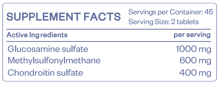 GLUCOSAMINE + MSM + CHONDROITIN - 90 tablets - Feel You