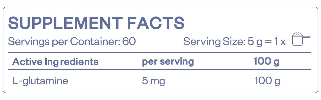 GLUTAMINE POWDER - 300 g - Feel You