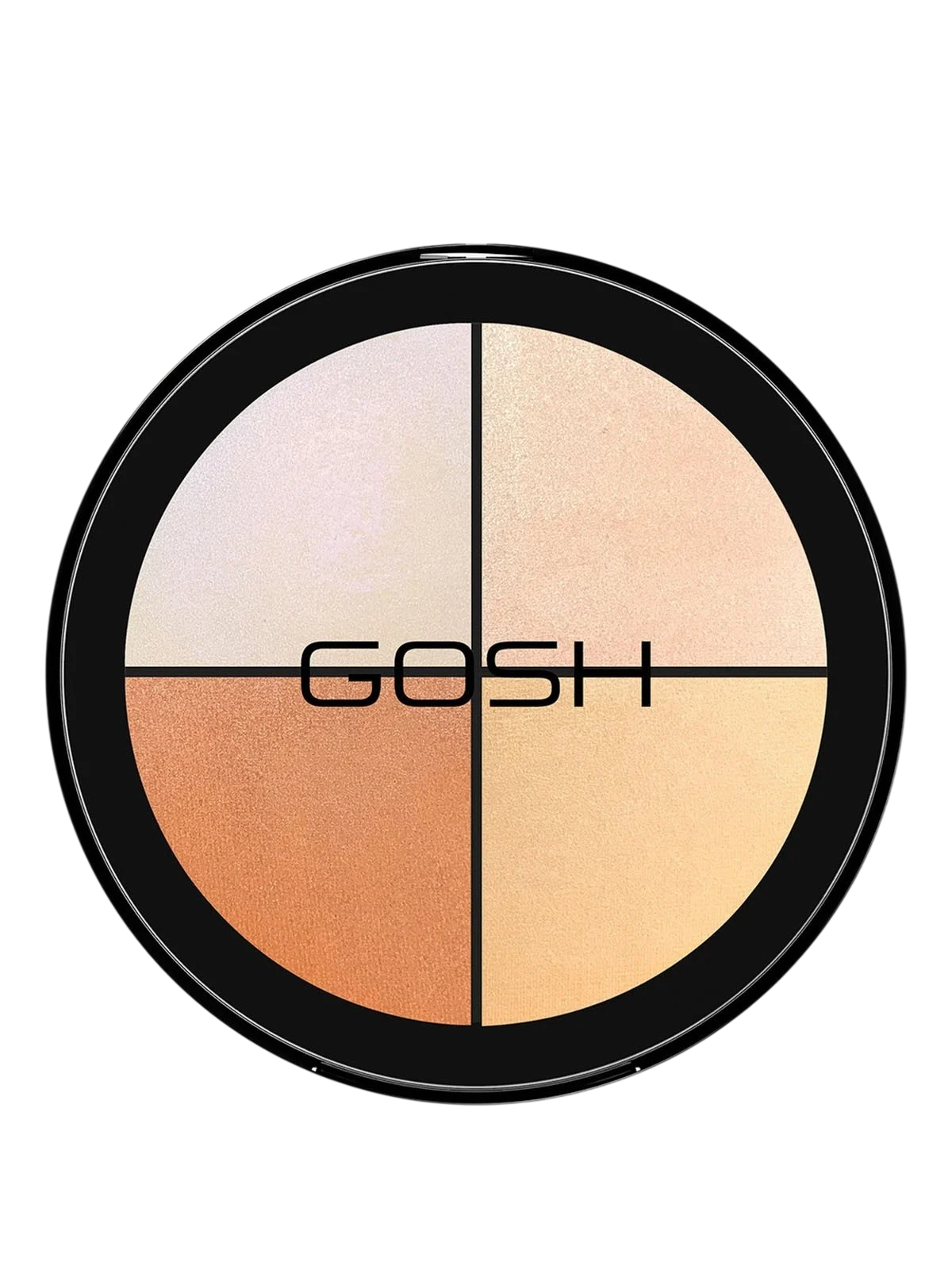 Gosh, Strobe'n Glow Kit, Illuminating, Glow, Brightening, Face Palette, 001, 4 Shades, 15 g