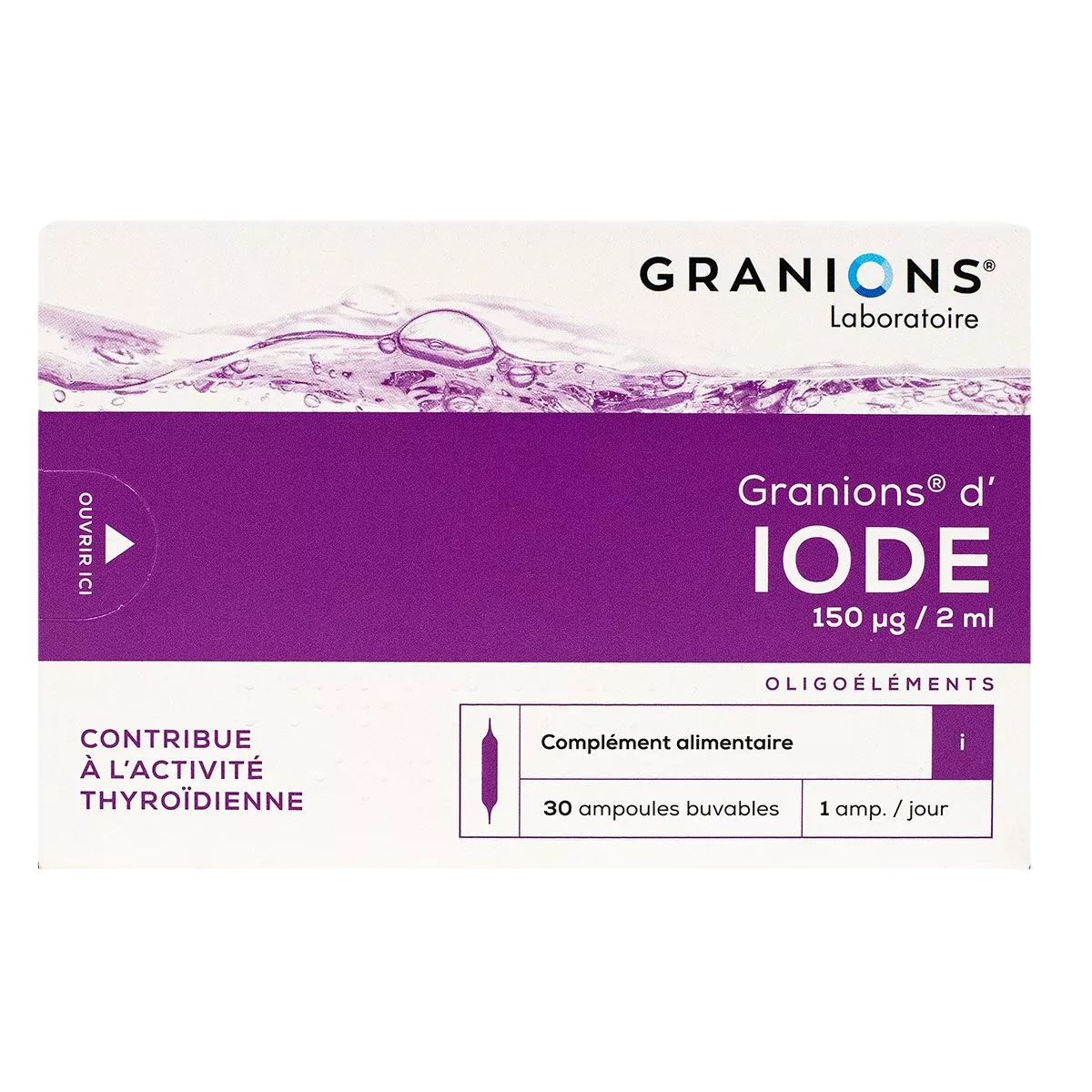 Granions, Of Iodine, Supports Normal Thyroid Function, Hormone Production, Energy Metabolism & Nervous System Health, Syrup, 30 pcs, 2 ml