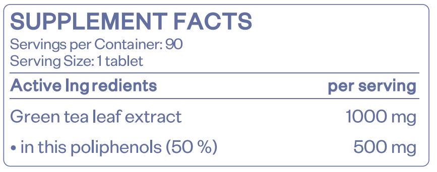 GREEN TEA - 90 tablets - Feel You