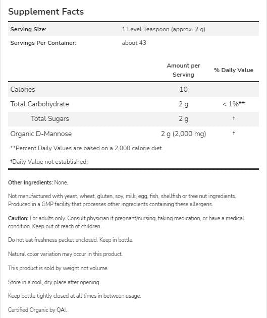 D-Mannose Powder - 85 грама - Feel You
