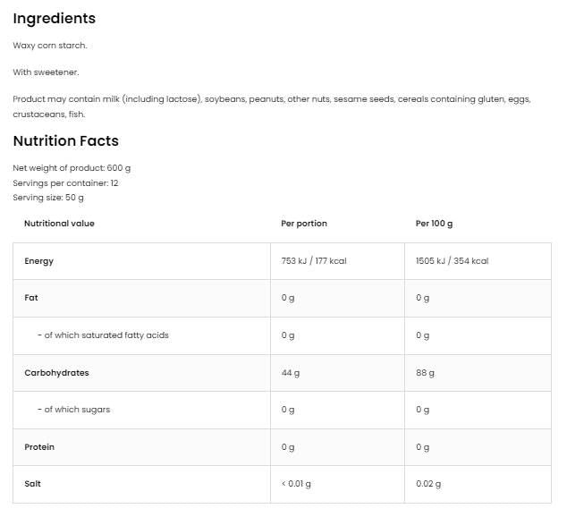 Waxy Maize - 600 грама - Feel You