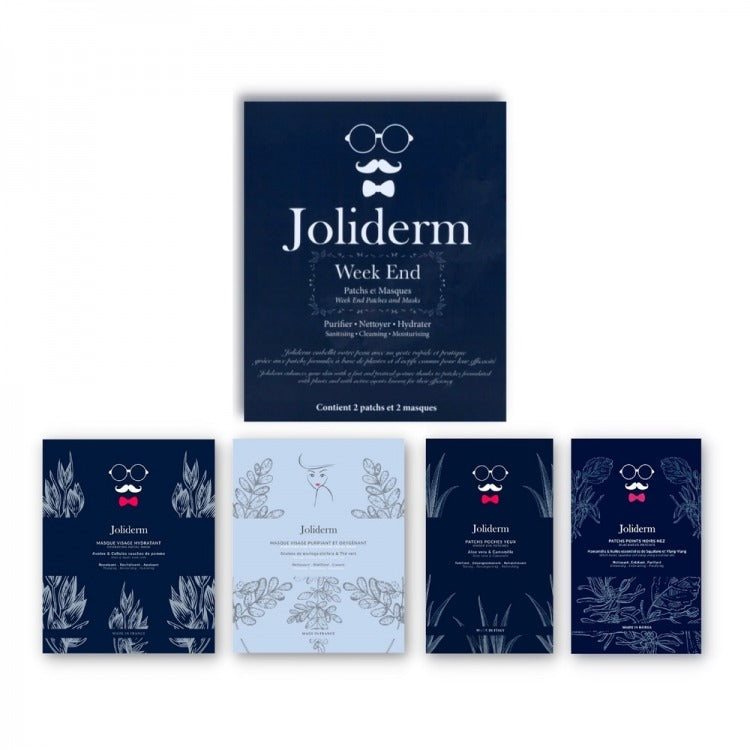 Week End Set Joliderm: Joliderm, Coconut Water, Hydrating, Sheet Mask, For Face + Joliderm, Contouring, Under-Eye Mask Patch + Joliderm, Green Tea, Oxygenating & Purifying, Sheet Mask, For Face + Joliderm, Anti-Blackheads, Local Treatment Patch, For Face - Feel You