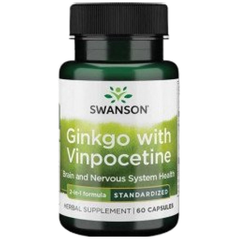 Ginkgo with Vinpocetine (Standardized) 40 mg - 60 капсули - Feel You