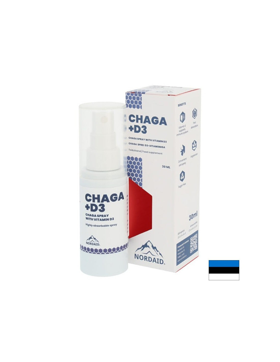 Имунитет - Чага + Витамин D3, спрей за уста х 30 ml / 200 впръсквания Nordaid - Feel You