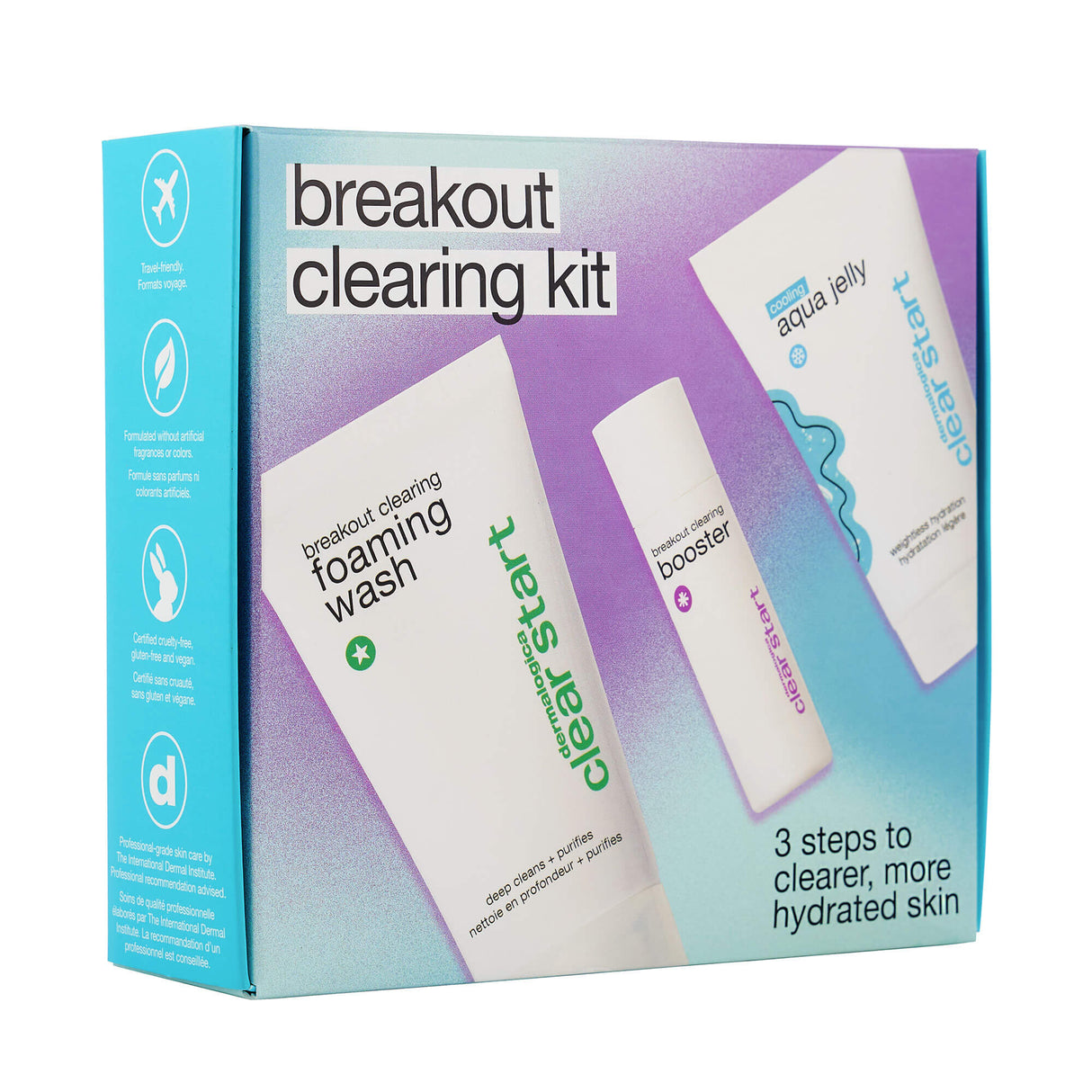 Clear Start Breakout Clearing Kit Set Dermalogica: Clear Start Aqua Jelly, For Regulation Of Excessive Sebum, Gel, For Face, 25 ml + Clear Start, Cleanser, Cleansing Foam, 75 ml + Clear Start Booster, Niacinamide, Calming & Cooling, Local Treatment Lot... - Feel You