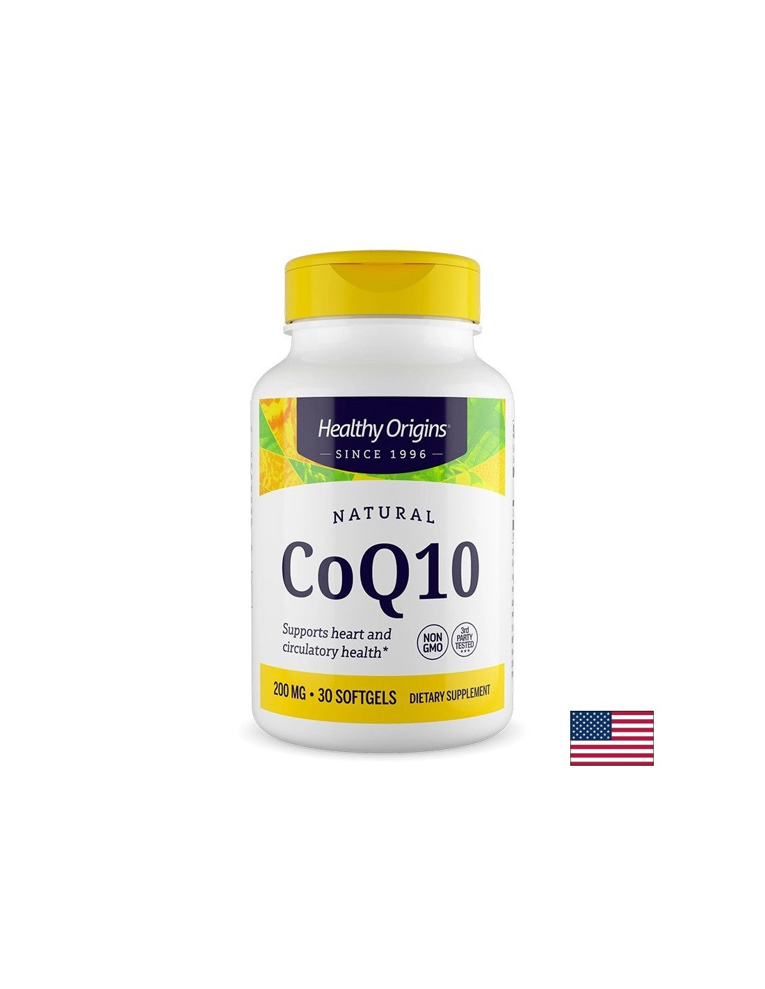 Coenzyme Q10 (Ubiquinone) – Cardiovascular Support and Cellular Energy, 200 mg, 30 Softgels