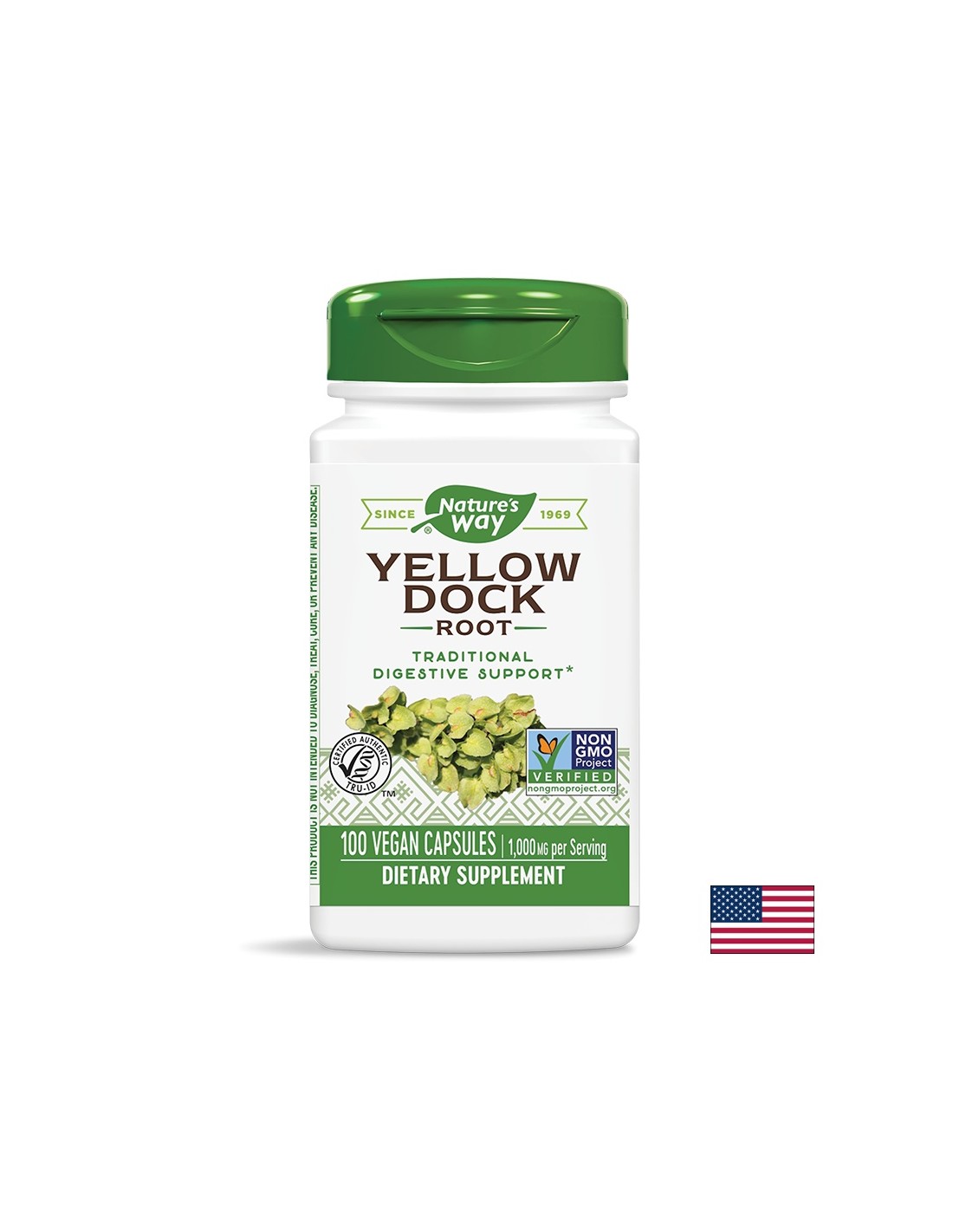 Yellow Dock Root 500 mg - 100 капсули - Feel You