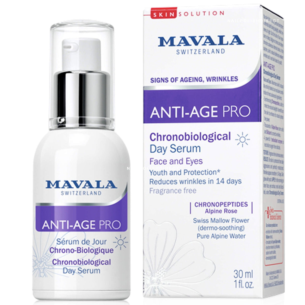 Mavala, Anti-Age Pro, Anti-Aging & Anti-Wrinkle, Morning, Serum, For Face, 30 ml