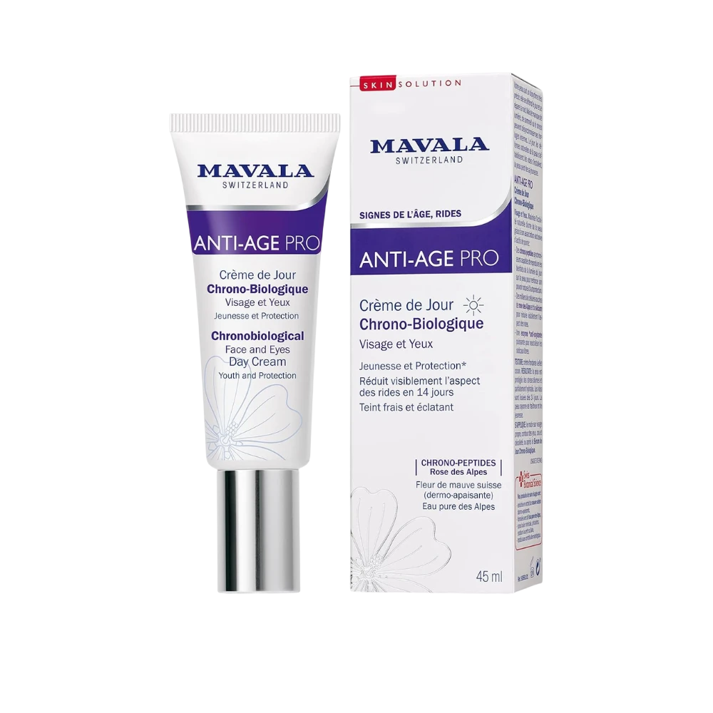 Mavala, Anti-Age Pro, Hydrating, Anti-Wrinkle & Protecting, Day, Cream, Face & Eyes, 45 ml