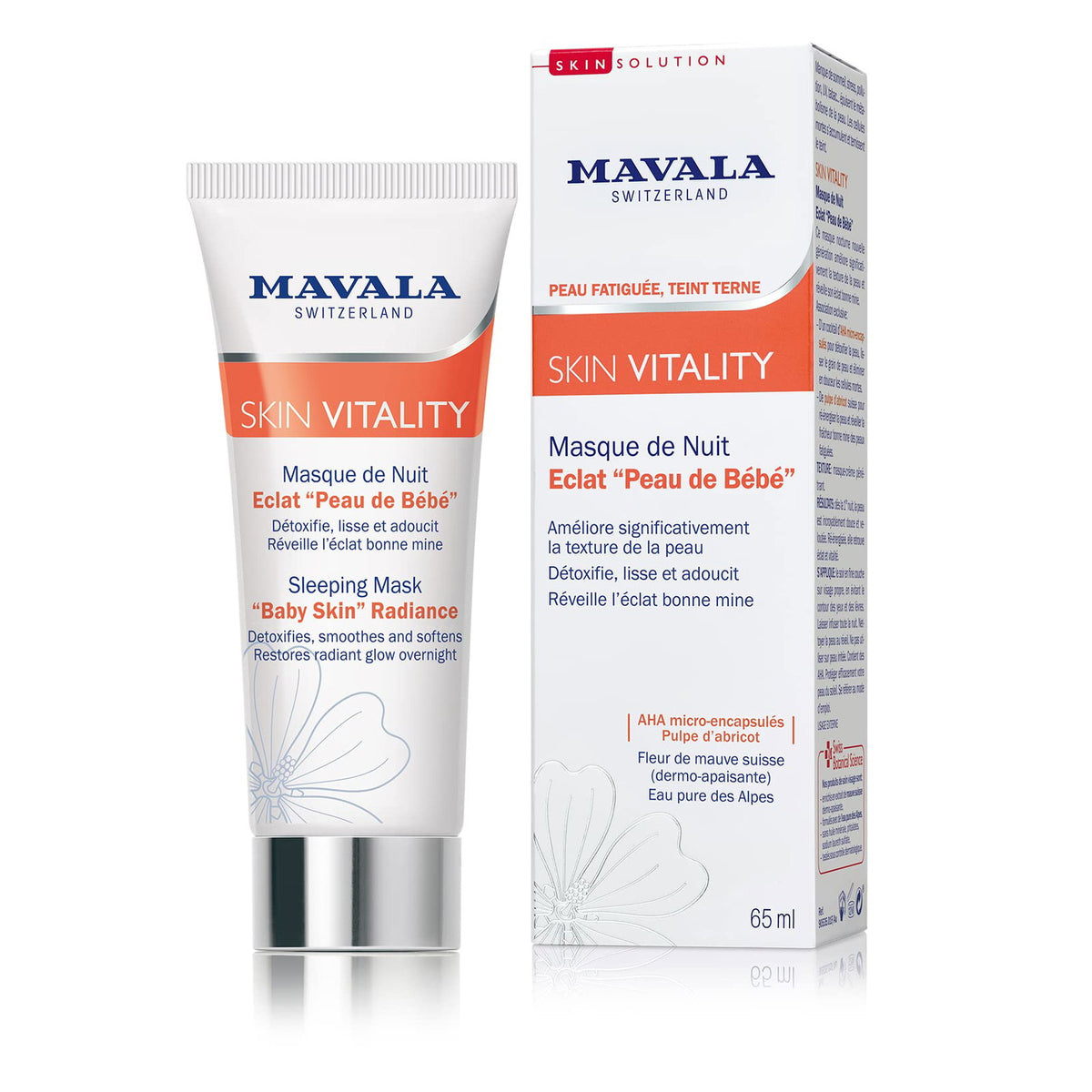 Mavala, Vitality, Smoothing & Softening, Night Sleeping Mask, 65 ml