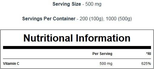 100% Vitamin C Powder 100 грама - Feel You