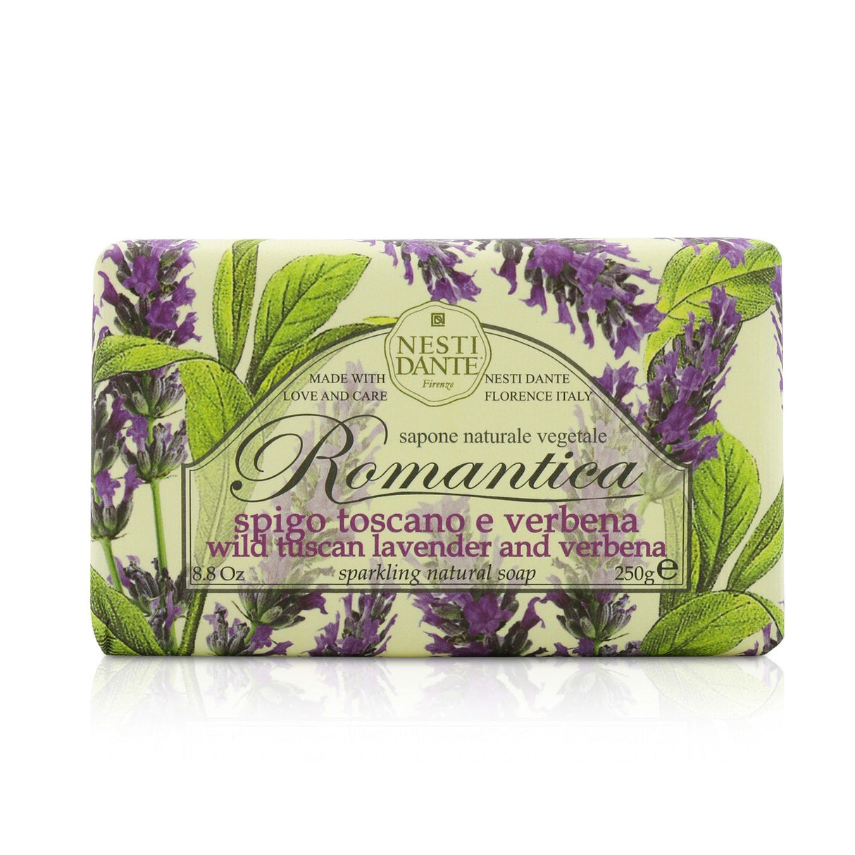 Nesti Dante, Romantica, Natural Ingredients, Anti-Oxidant, Wild Tuscan Lavender & Fulfillment, Scented Soap Bar , 250 g