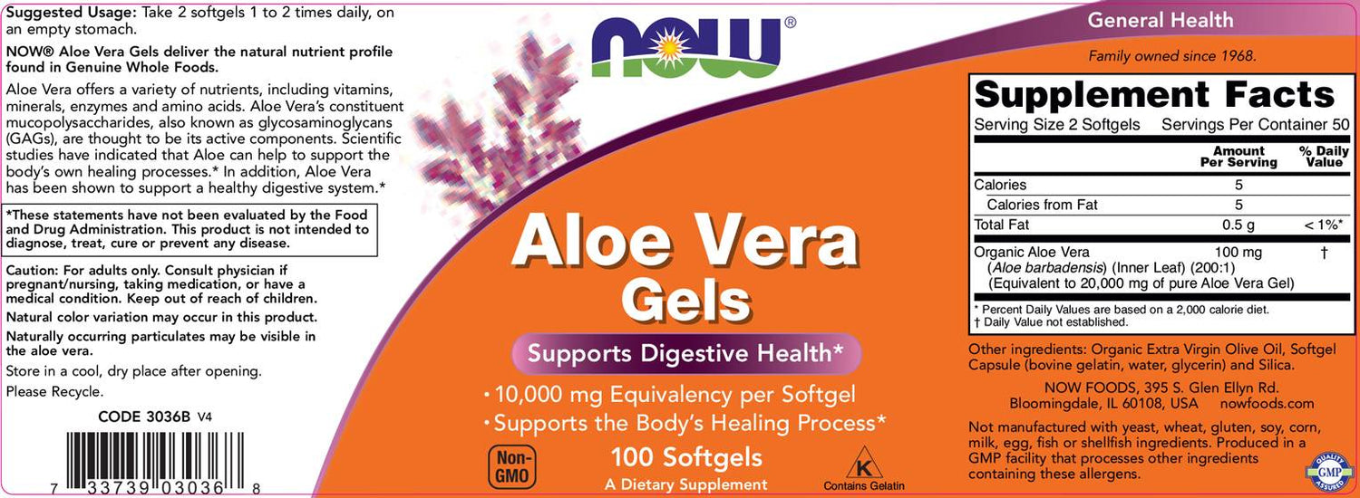 Aloe Vera Gels - 100 Гел капсули - Feel You