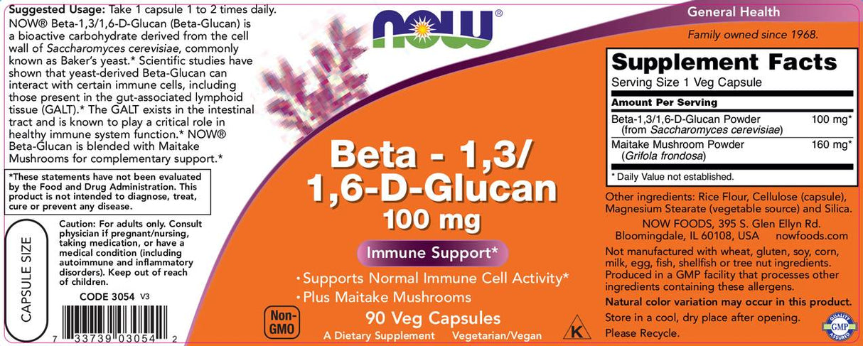 Beta 1,3/1,6 - D - Glucan - 100 mg - 90 капсули - Feel You