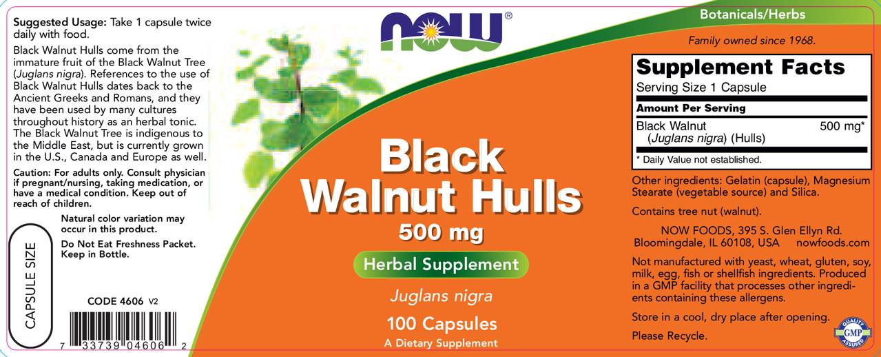 Black Wallnut Hulls 500 mg - 100 капсули - Feel You