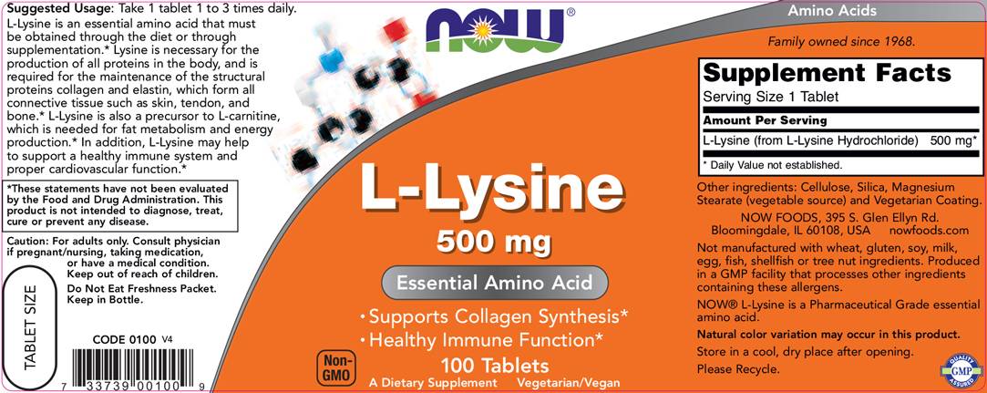 L-Lysine 500 mg - 250 Таблетки - Feel You