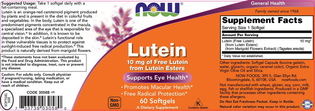 Lutein 10 mg Esters - 60 Гел капсули - Feel You