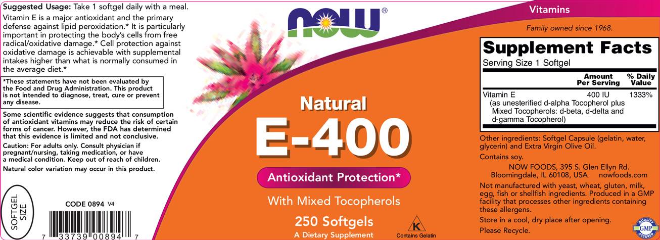 Vitamin E-400 IU MT - 100 Гел капсули - Feel You