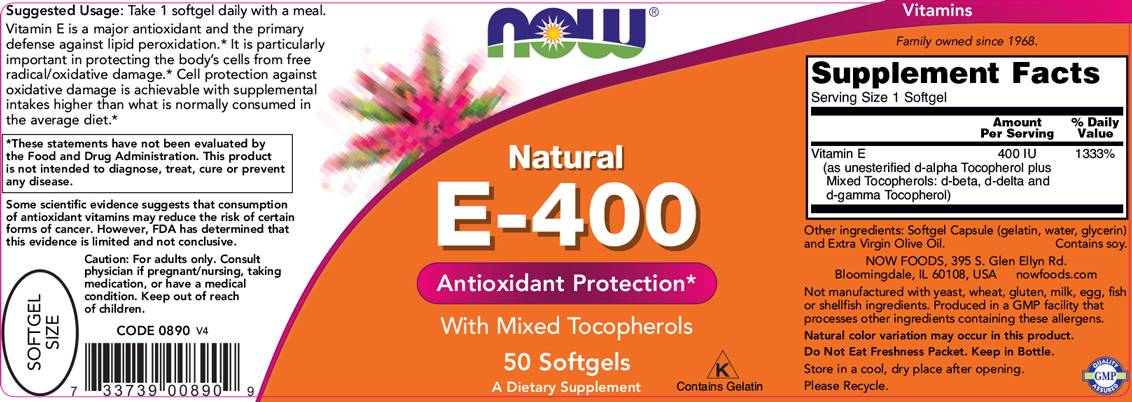 Vitamin E-400 IU MT - 100 Гел капсули - Feel You