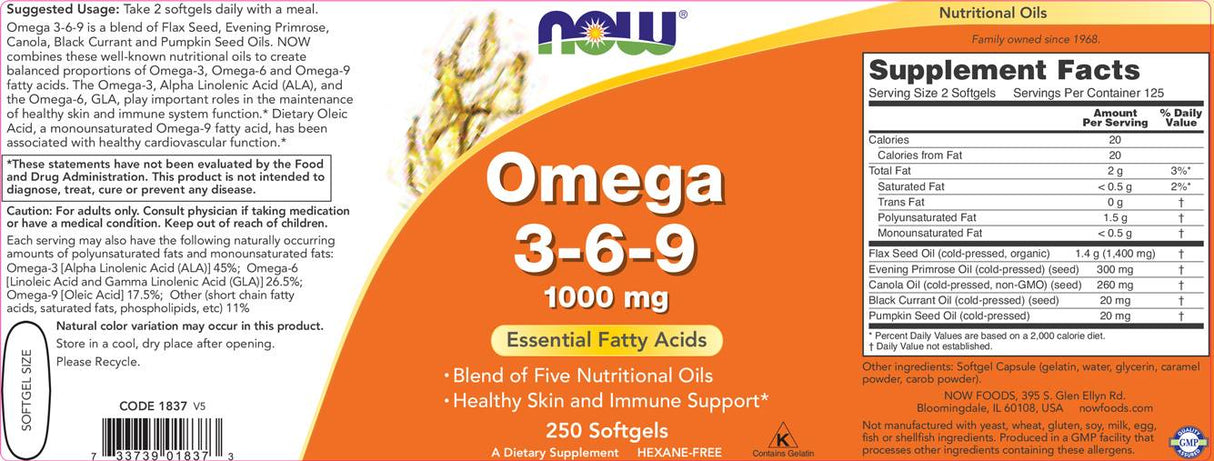 Omega 3-6-9 1000 mg - 100 Гел капсули - Feel You