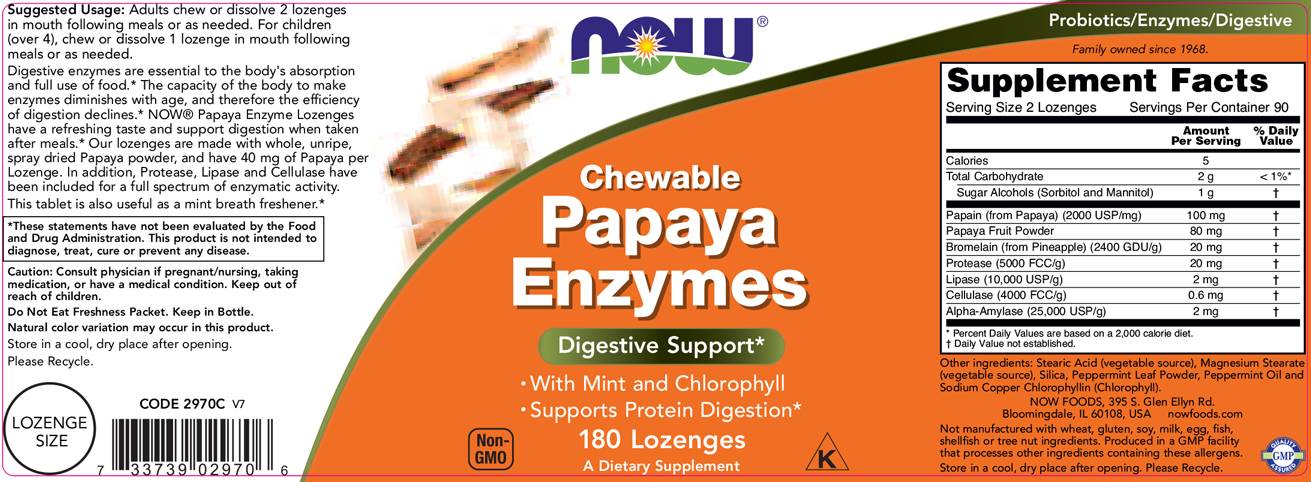 Papaya Enzymes - 360 Дъвчащи таблетки - Feel You