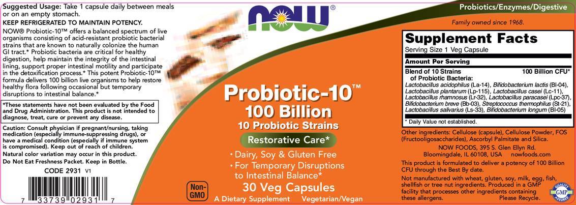 Probiotic-10 100 Billion - 60 капсули - Feel You