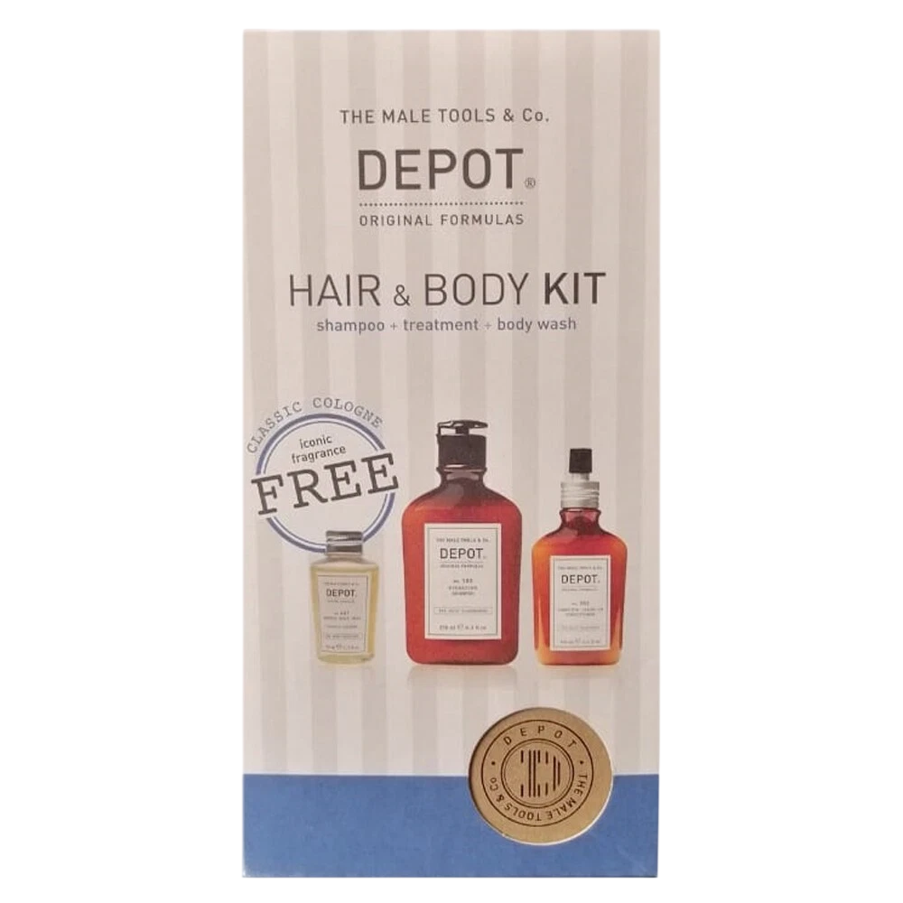 Set Depot: 100 Hair Cleansing No. 103, Pro-Vitamin B5, Hair Shampoo, For Hydration, 250 ml + 200 Hair Treatments No. 202, Botanical Complex, Hair Leave-In Conditioner, For Hydration, 100 ml + 600 Body Solutions No. 601, Botanical Complex, Cleansing, Cl... - Feel You