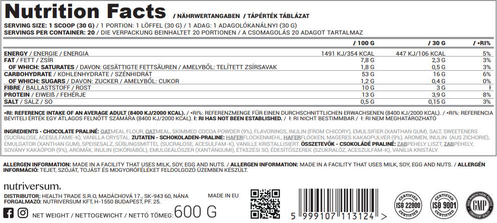 Oatmeal Pro Pure 600 грама - Feel You