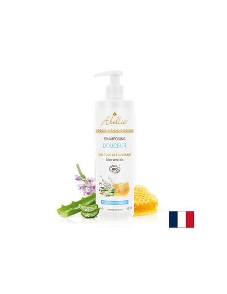 Омекотяващ шампоан за коса с мед и алое вера органик, 400 ml - Feel You