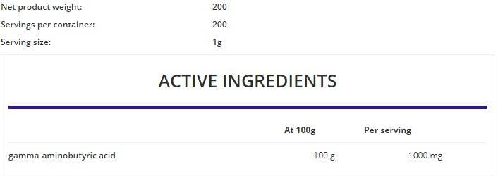 GABA Powder 200 грама - Feel You