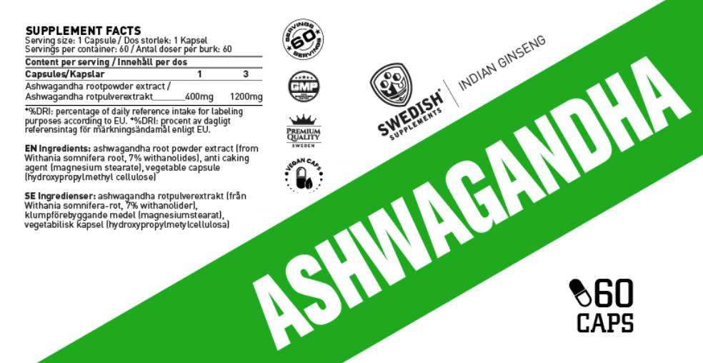 Ashwagandha Extract 400 mg - 60 капсули - Feel You