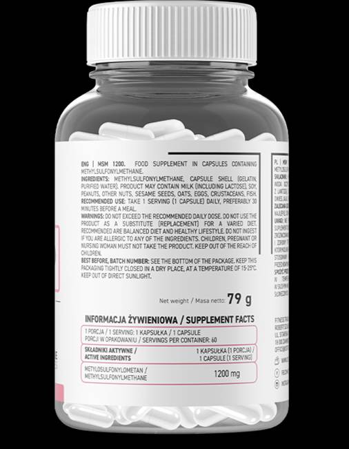 MSM 1200 mg 60 капсули - Feel You