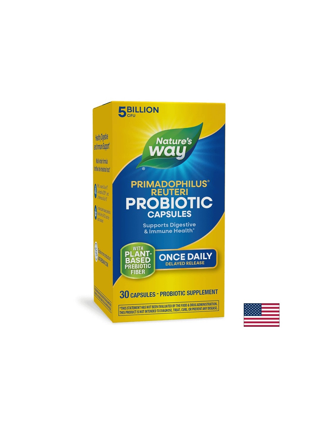 Primadophilus Reuteri - Примадофилус Реутери, 5 млрд. активни пробиотици, 30 капсули Nature’s Way - Feel You