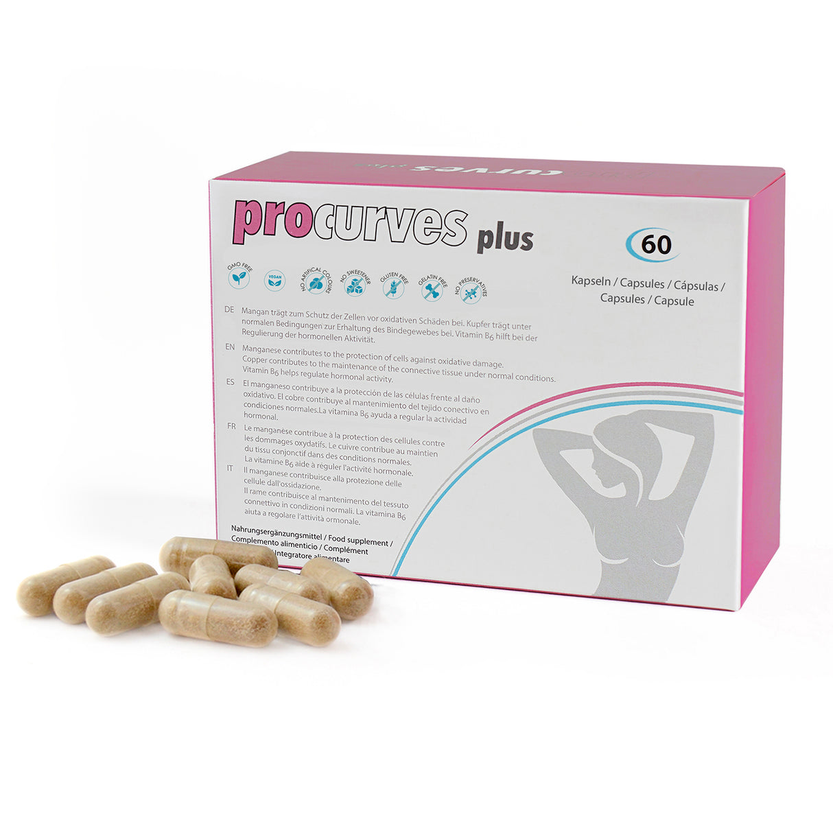 Procurves, Procurves+, Breast Enlargement, Capsules, 60 Capsules