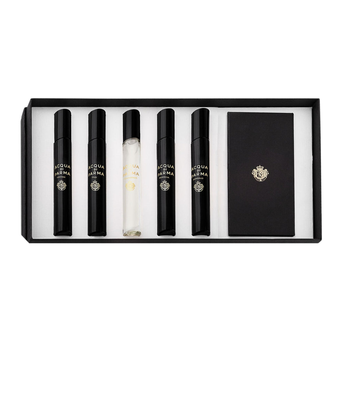 Set Acqua di Parma: Signatures Of The Sun - Leather, Eau De Parfum, For Men, 7 ml + Signatures Of The Sun - Oud, Eau De Parfum, For Men, 7 ml + Signatures Of The Sun - Osmanthus, Eau De Parfum, For Men, 7 ml + Signatures Of The Sun - Quercia, Eau De Pa... - Feel You