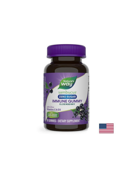 Самбукус Имун гъми (с витамин С, D3 и цинк), 50 желирани таблетки (без захар) - Feel You