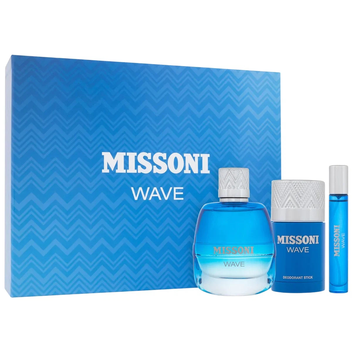 Set Missoni: Wave, Eau De Toilette, For Men, 100 ml + Wave, Eau De Toilette, For Men, 10 ml + Wave, Protecting, Deodorant Stick, For Men, 75 ml