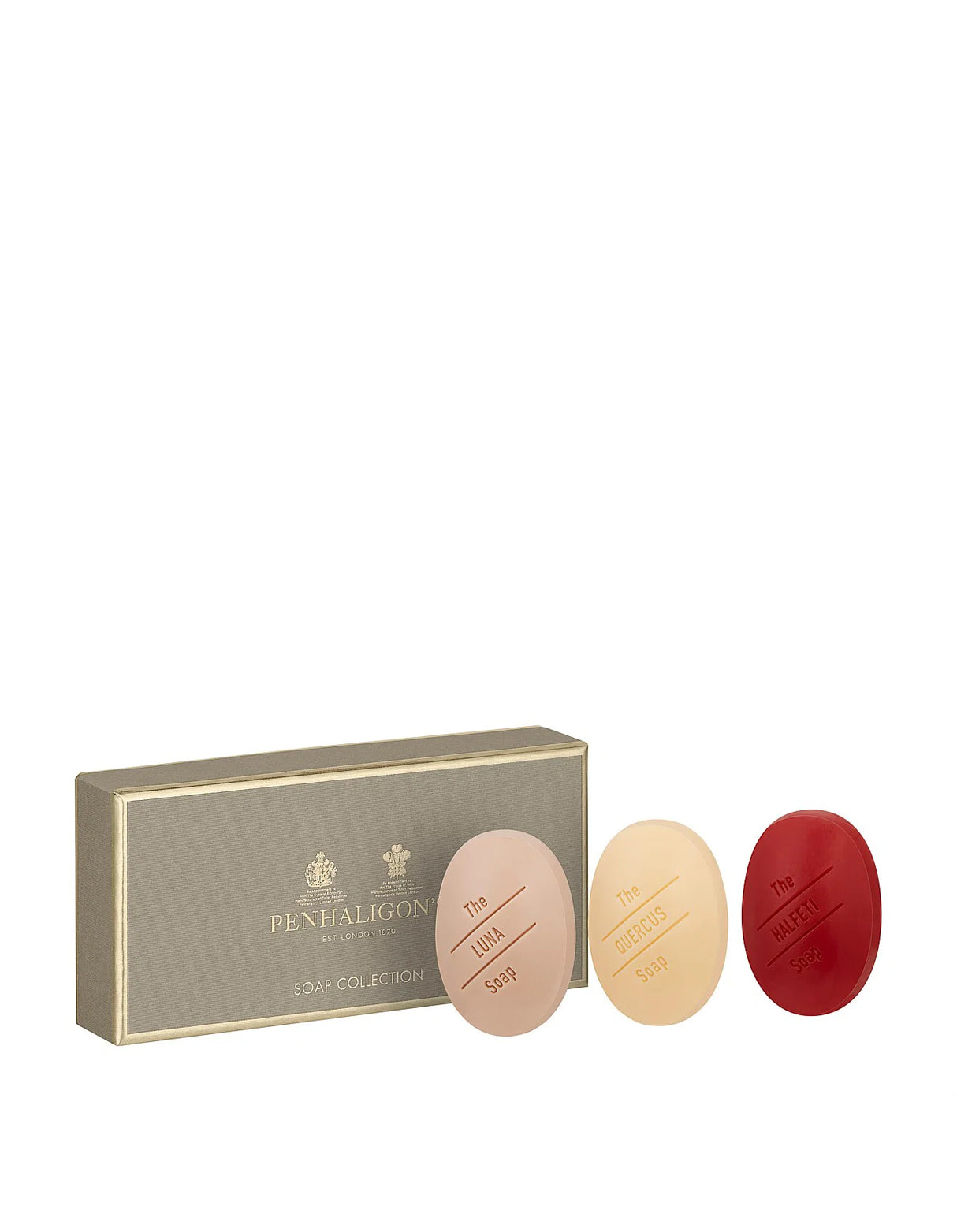 Set Penhaligon's: Luna, Cleansing & Moisturising, Scented Soap Bar, 30 g + Quercus, Cleansing & Moisturising, Scented Soap Bar, 30 g + Halfeti, Cleansing & Moisturising, Scented Soap Bar, 30 g